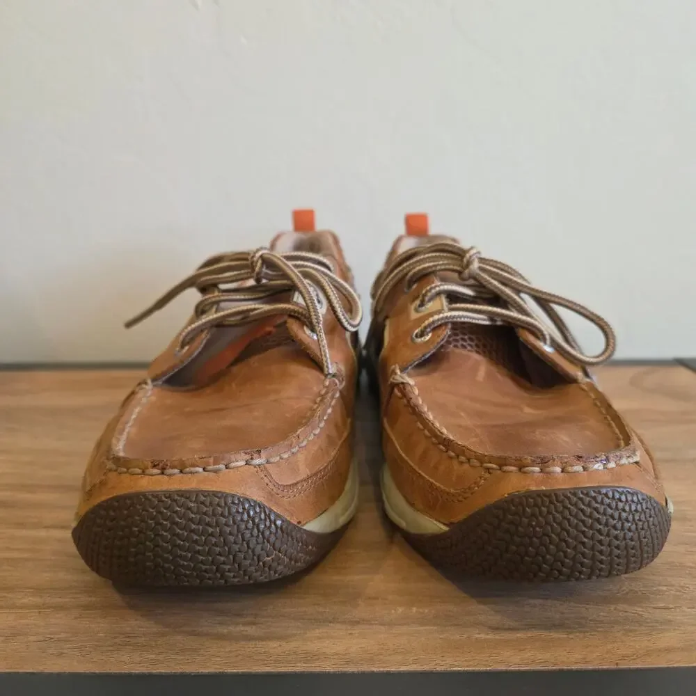 Sperry Sea Kite Sport Moc Boat Shoes Men 10M Light Brown Leather Lace Up